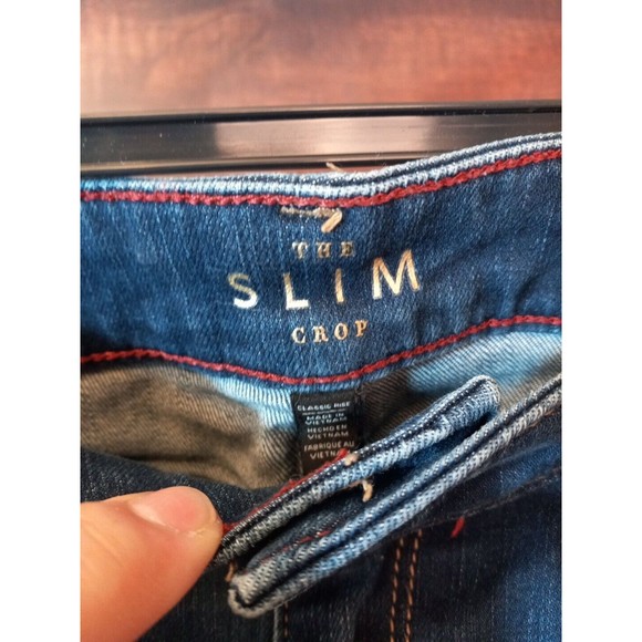 Whbm Womens Slim Crop Denim Cuffed Jeans‎ Size 6 - Picture 3 of 15